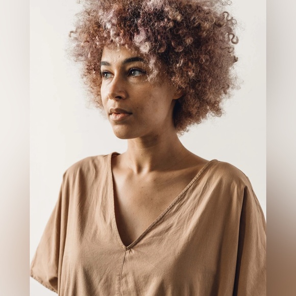 Monica Cordera Maxi Cotton Dress, Nougat - Picture 3 of 9